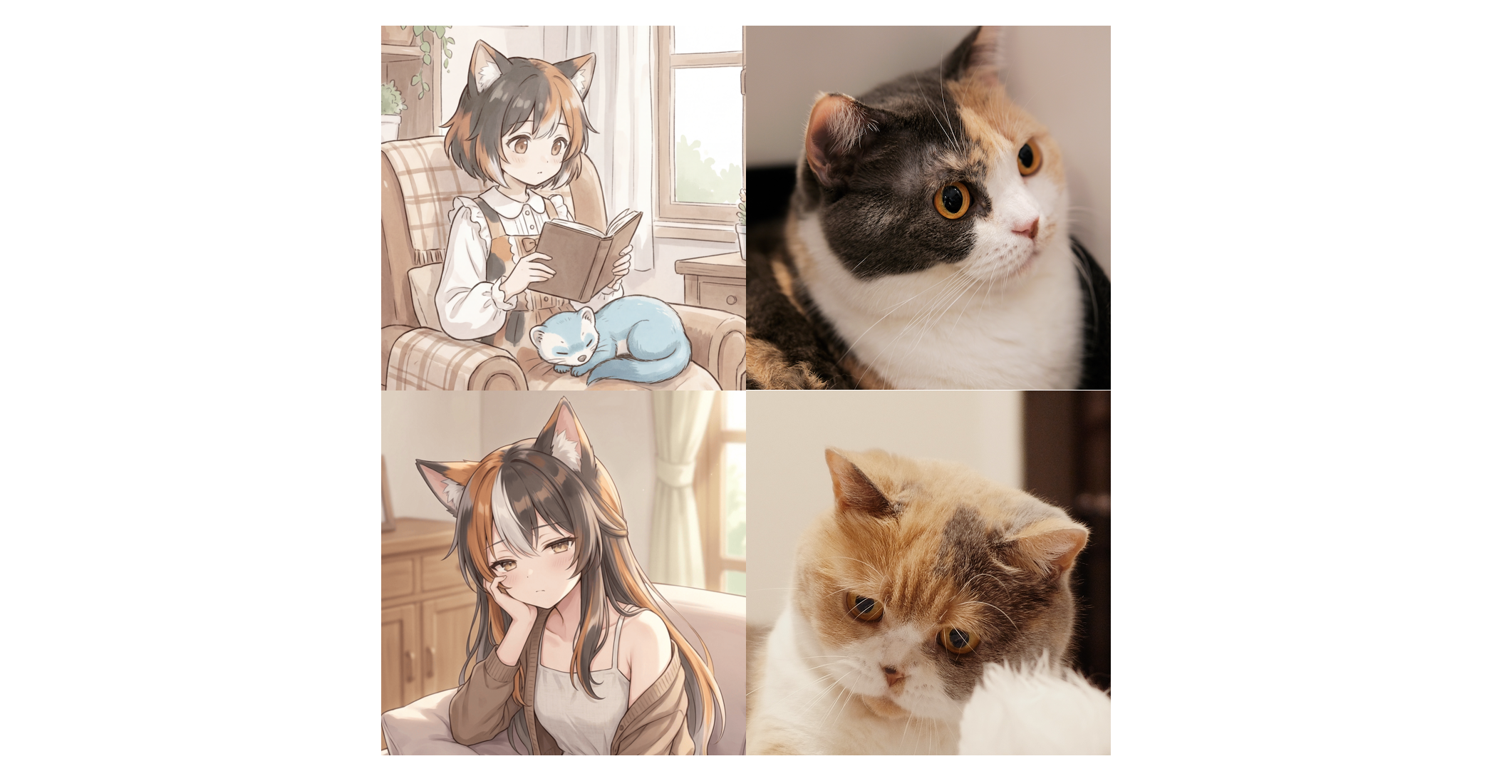 用于练习图片生成的猫咪角色设定