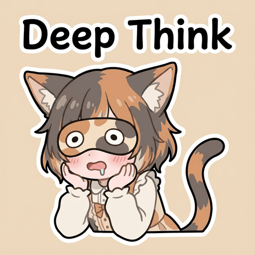 啾啾 Line Sticker - Deep Think